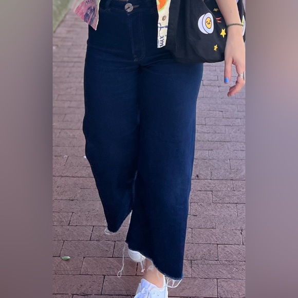 Anthropologie THE ETTIE HIGH-RISE CROP WIDE-LEG JEANS BY MAEVE - Picture 5 of 8